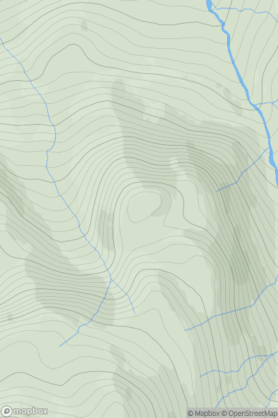 Thumbnail image for Sgurr na h-Aide [Knoydart to Glen Kingie] showing contour plot for surrounding peak